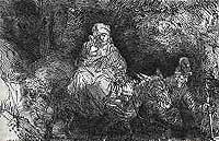 Flight to Egypt by Rembrandt